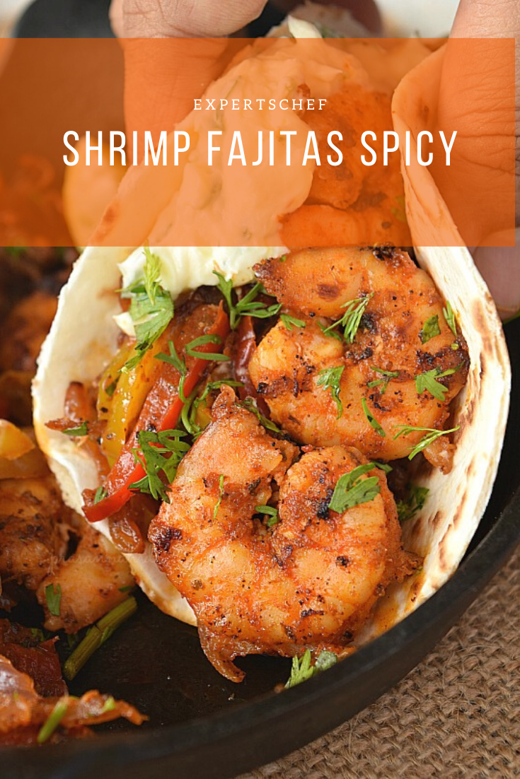 Shrimp Fajitas (Spicy Skillet Shrimp Fajitas)