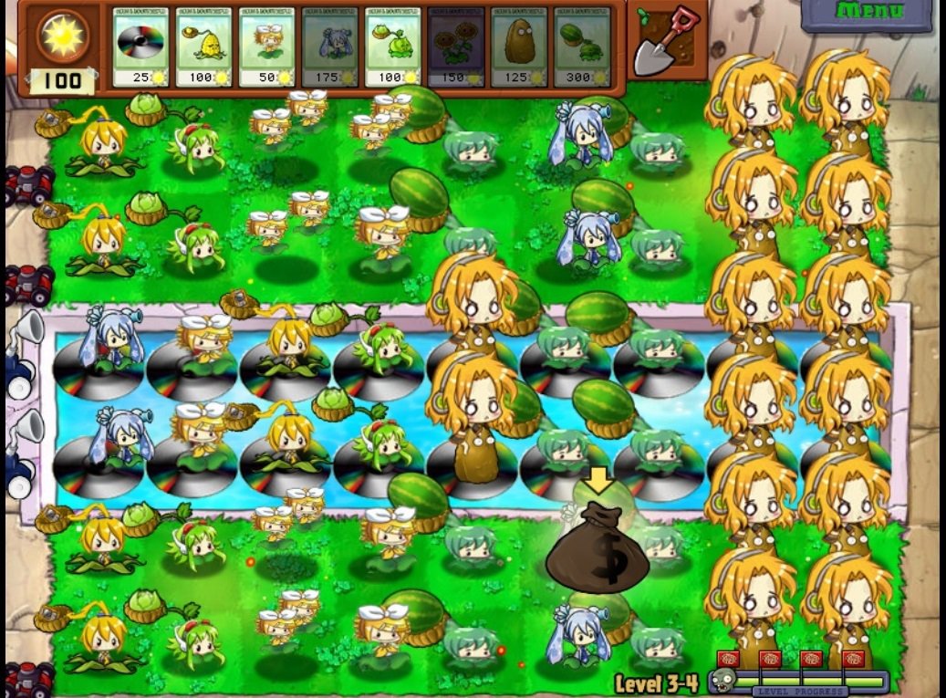 Káº¿t quáº£ hÃ¬nh áº£nh cho Vocaloid Plants vs Zombies