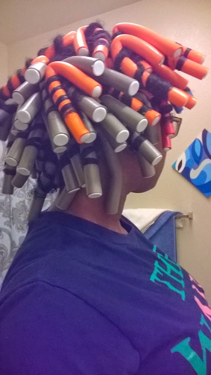 Newly Naptural Me Flexi Rods on Natural Hair