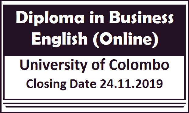 Diploma in Business English (Online) : University of Colombo