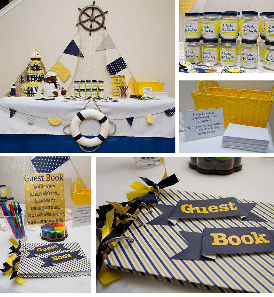 Life in print: A Navy, White & Yellow Nautical Baby Shower