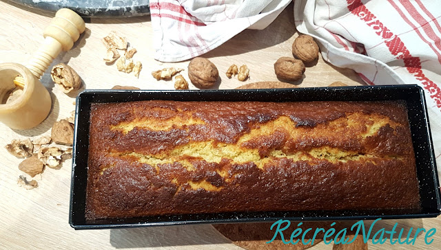 Cake aux Noix et au Levain RécréaNature Cake noix levain
