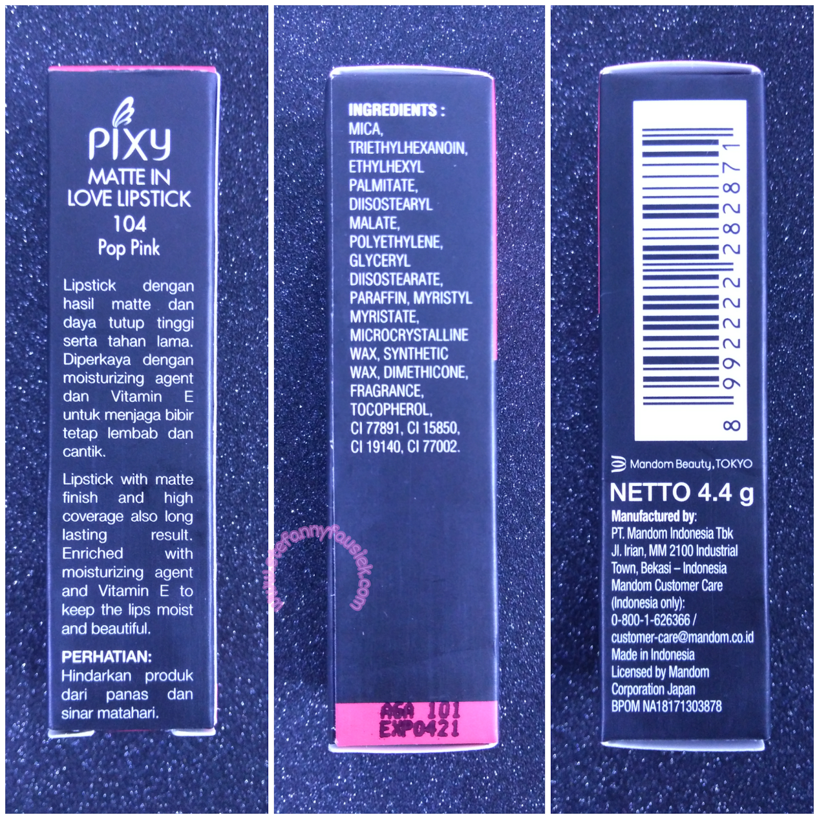 Review Lipstick Pixy Matte in Love Diary of Angel Pink