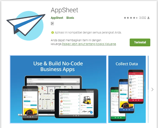 Appsheet Aplikasi Android Berbasis Data Spreadsheet Excel Tanpa Koding