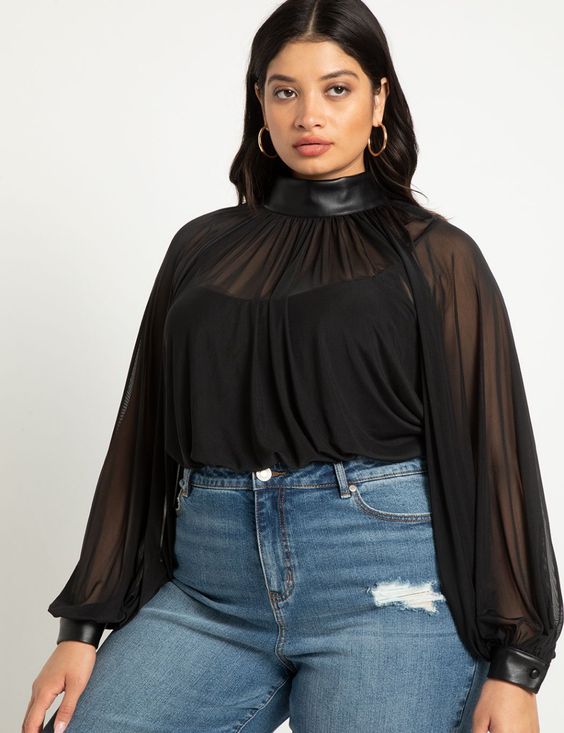 Cómo combinar blusa negra siendo Size?