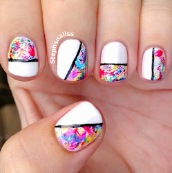 half and half nails designs 5