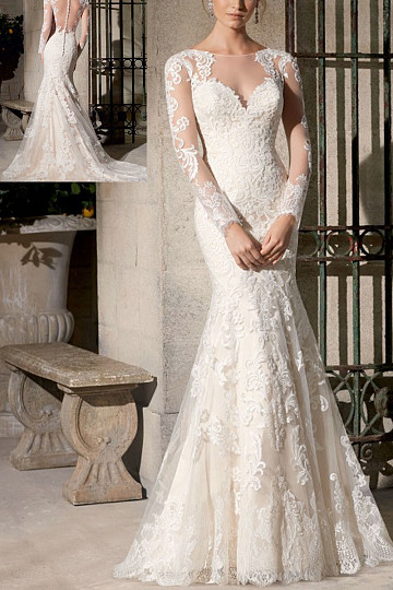 2017 Bateau court train Wedding dress