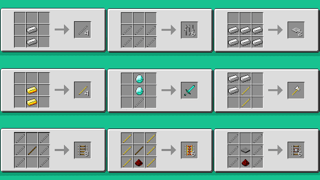 Vanilla Minecraft Crafting Recipes - Recipe Choices Vanilla Minecraft Crafting Recipes - Recipe Choices