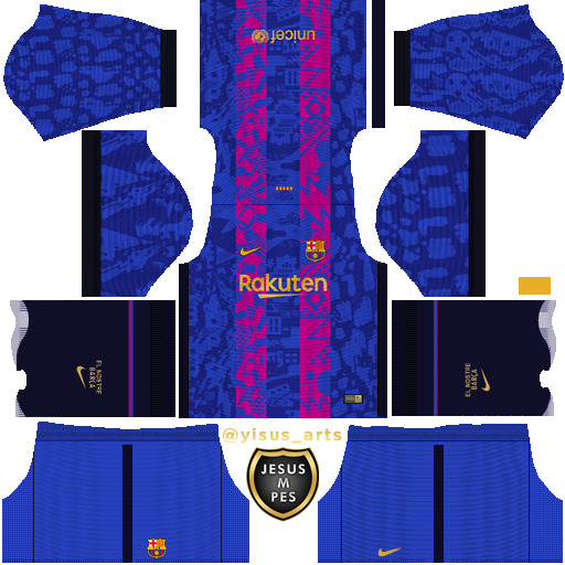 2022 Dls 2021 Barcelona Kits Soccer 2021 Kit Rakuten Dream League - Main Image