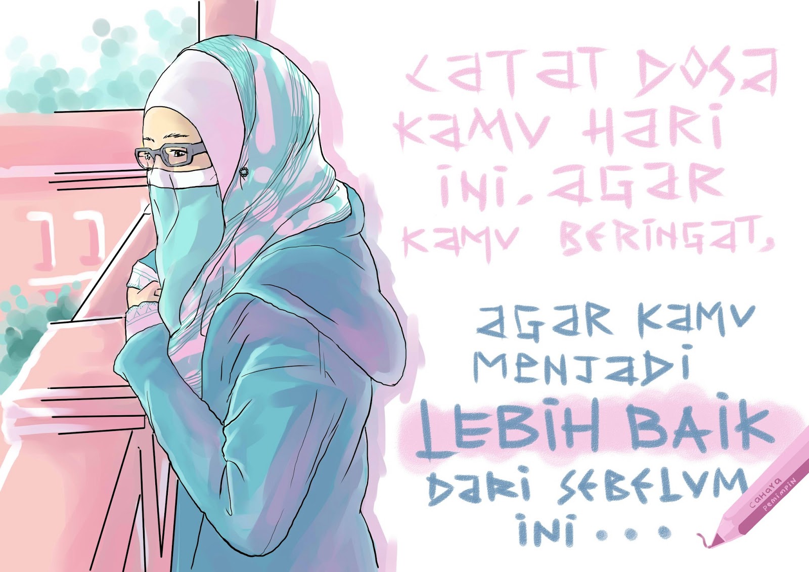 Komik Dakwah Cinta Pada Wallpaper Muslimah Drawing Catat Dosamu