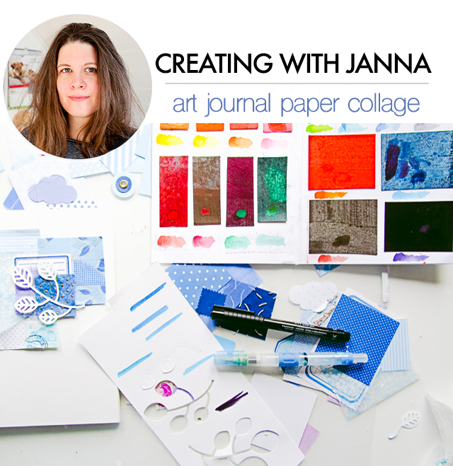 creating with janna: art journal paper collage