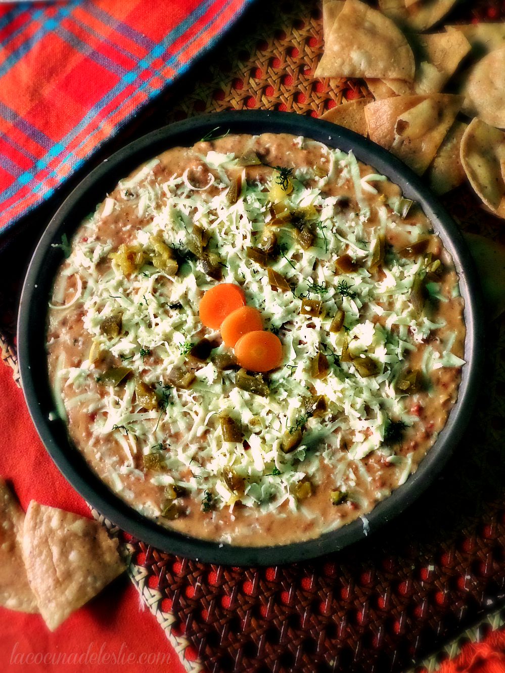 Chorizo Bean Dip La Cocina de Leslie