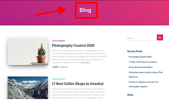 Sample page. Blog Page. Blog Page examples. Prixo blog.