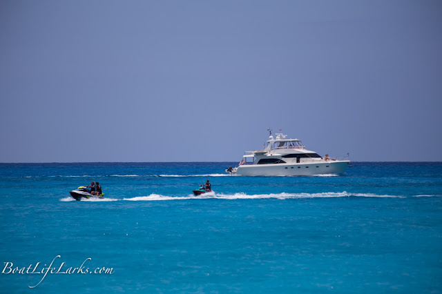 Jet Skis and Yacht, Conception Island