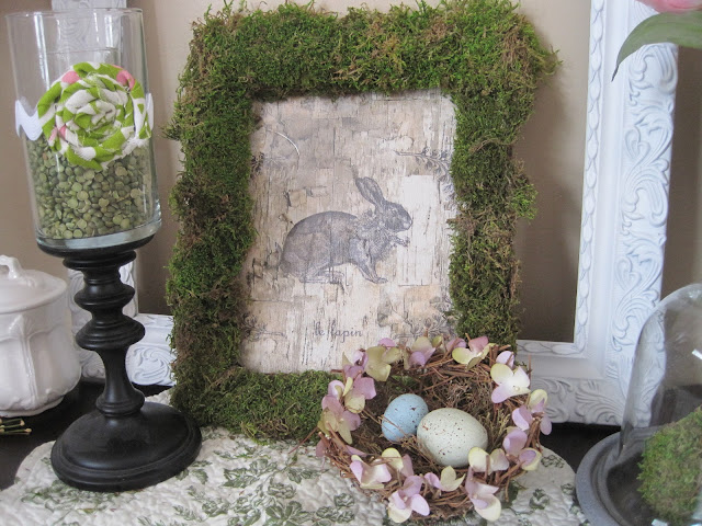 Birch Bunny with a Moss Frame from Decorated Chaos
