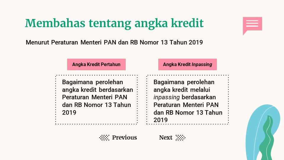 Angka Kredit dalam Permenpan RB Nomor 13 Tahun 2019  JF Teori