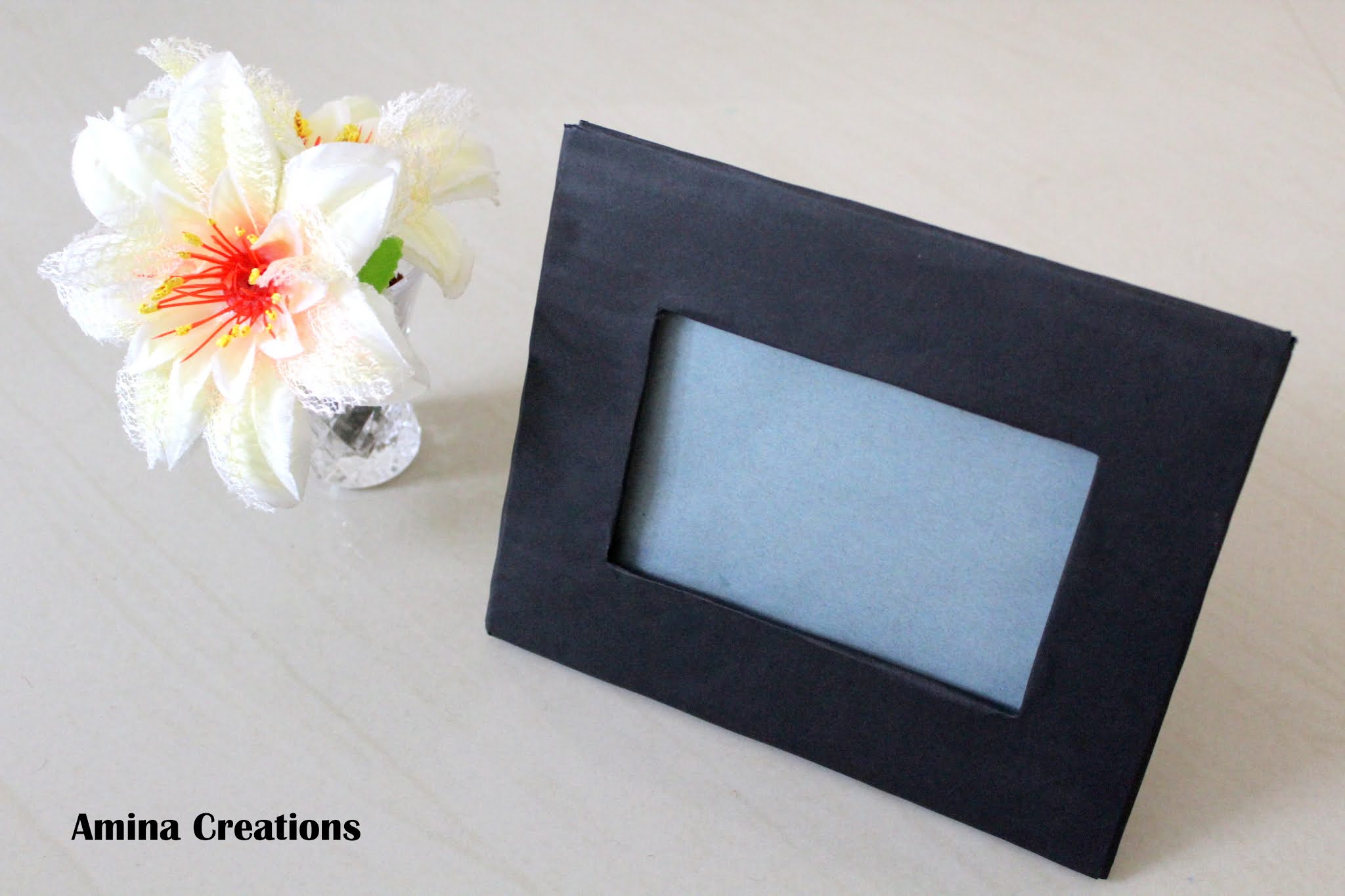 AMINA CREATIONS EASY DIY PHOTO FRAME/ HOW TO MAKE A BEAUTIFUL PHOTO