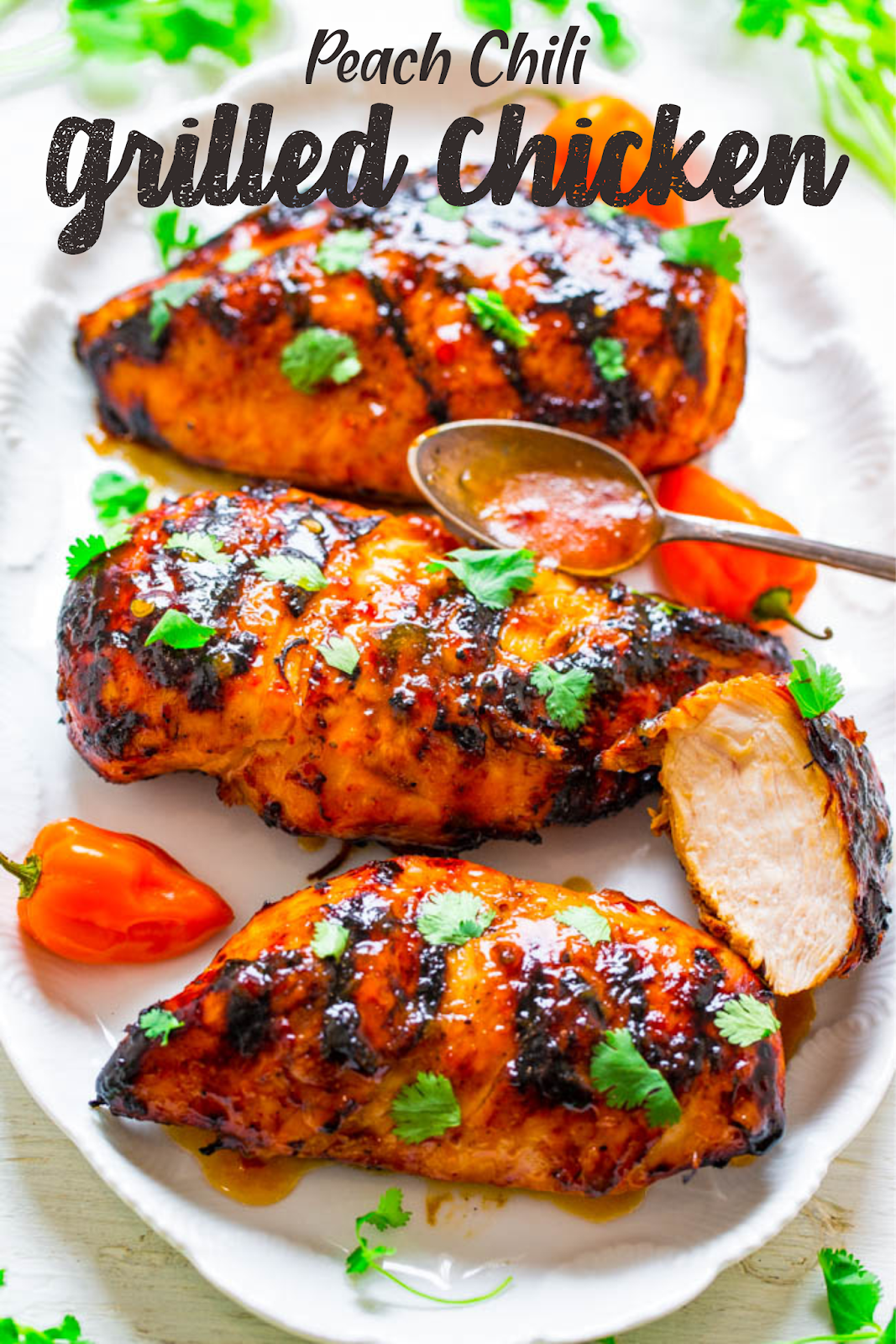 Peach Chili Grilled Chicken Foods Lovers