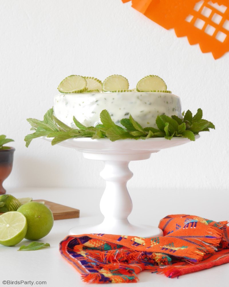 Recette | Mon Gâteaux Mojito - délicieuse recette pour une fête Mexicaine ou en dessert estival! facile à faire avec un glaçage à la crème! by BirdsParty.fr @birdsparty