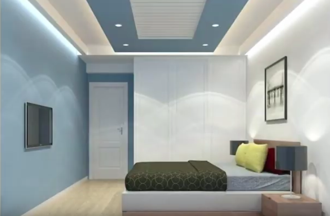 ديكورات جبس سقف غرفة النوم لكل المساحات وبتكاليف مختلفة، مع الألوان