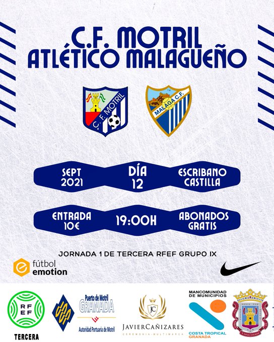 El CF Motril - Atlético Malagueño, este domingo a las 19:00 horas