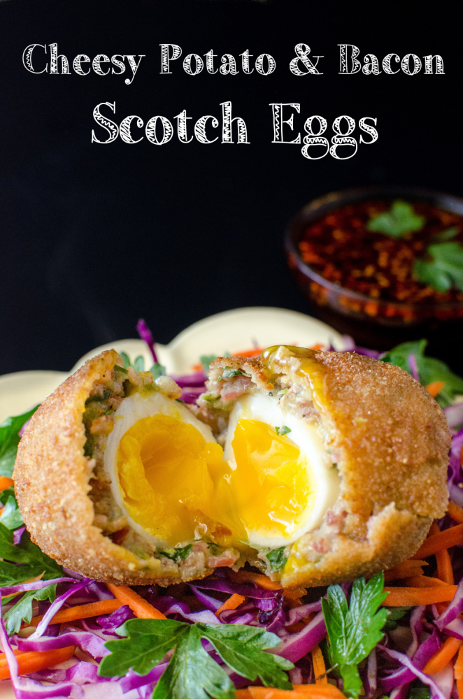 Cheesy Potato & Bacon Scotch Eggs (Breakfast Scotch Eggs) Cooking Recipes