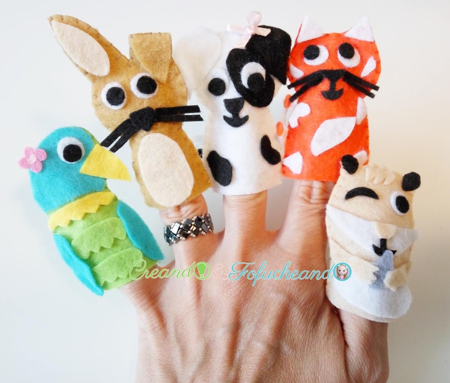 Titeres-de-dedo-muy-faciles-en-fieltro-mascotas-creandoyfofucheando