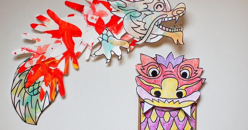 Two Chinese New Year Dragon Crafts Pink Stripey Socks