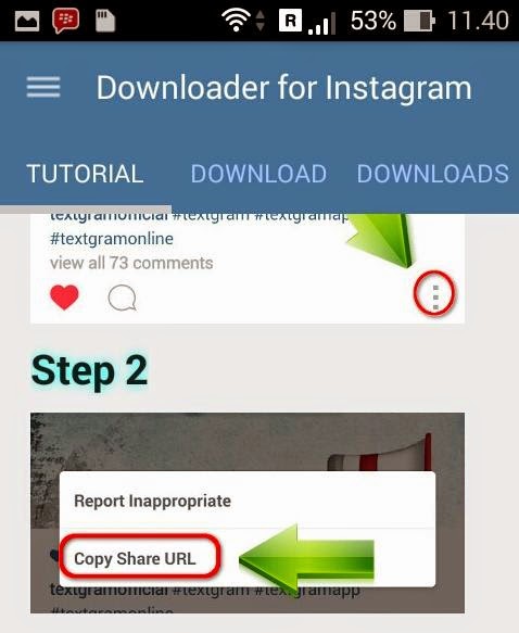 Cara Download foto / video di instagram