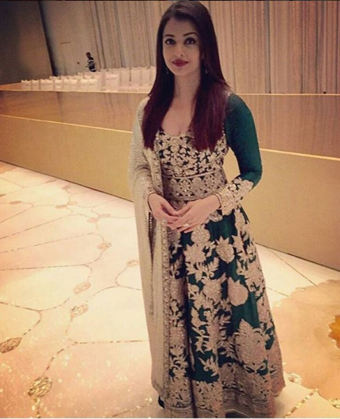 slim fit dress slacks 6002 Aishwarya Rai Bachchan's Pine Green Straight Fit Suit Outfit Set main image 0