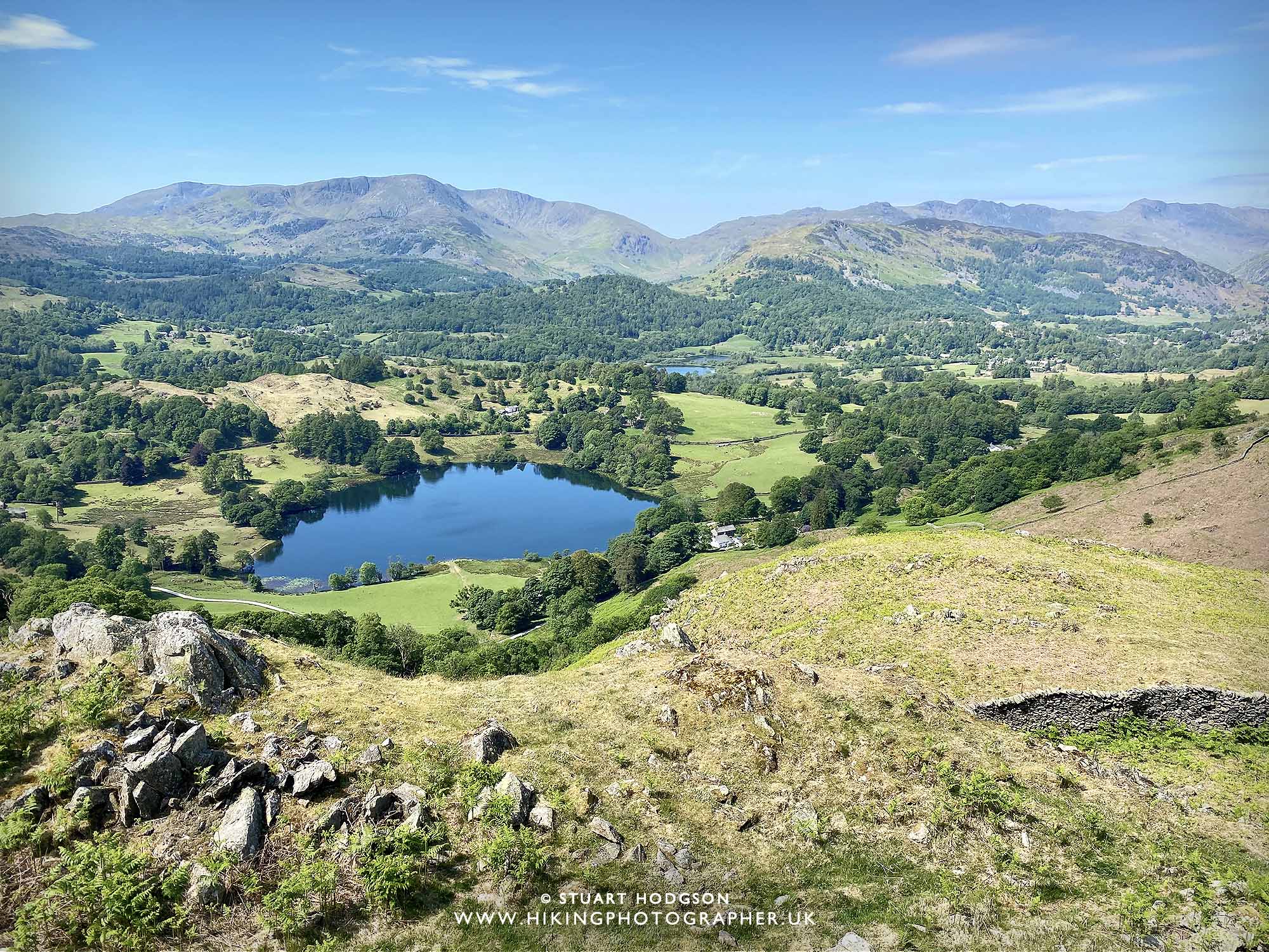 Loughrigg Fell Langdale Windermere Ambleside Walk map route Grasmere Lake District lakes
