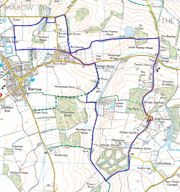 Reinterred Hargrave and Great Saxham Walks