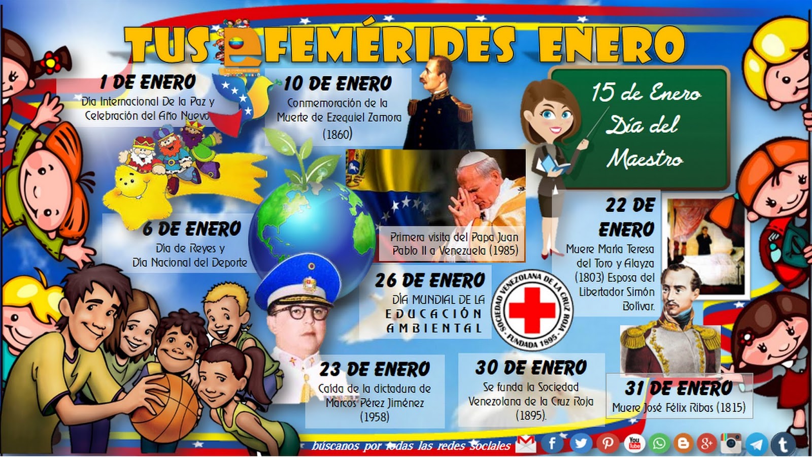 📚 Tus Efemérides Escolar 20122023 📅 Tus Efemérides Escolar Enero 2020