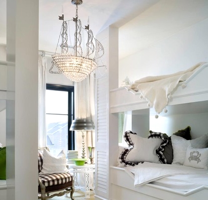 crystal ship chandelier kids room