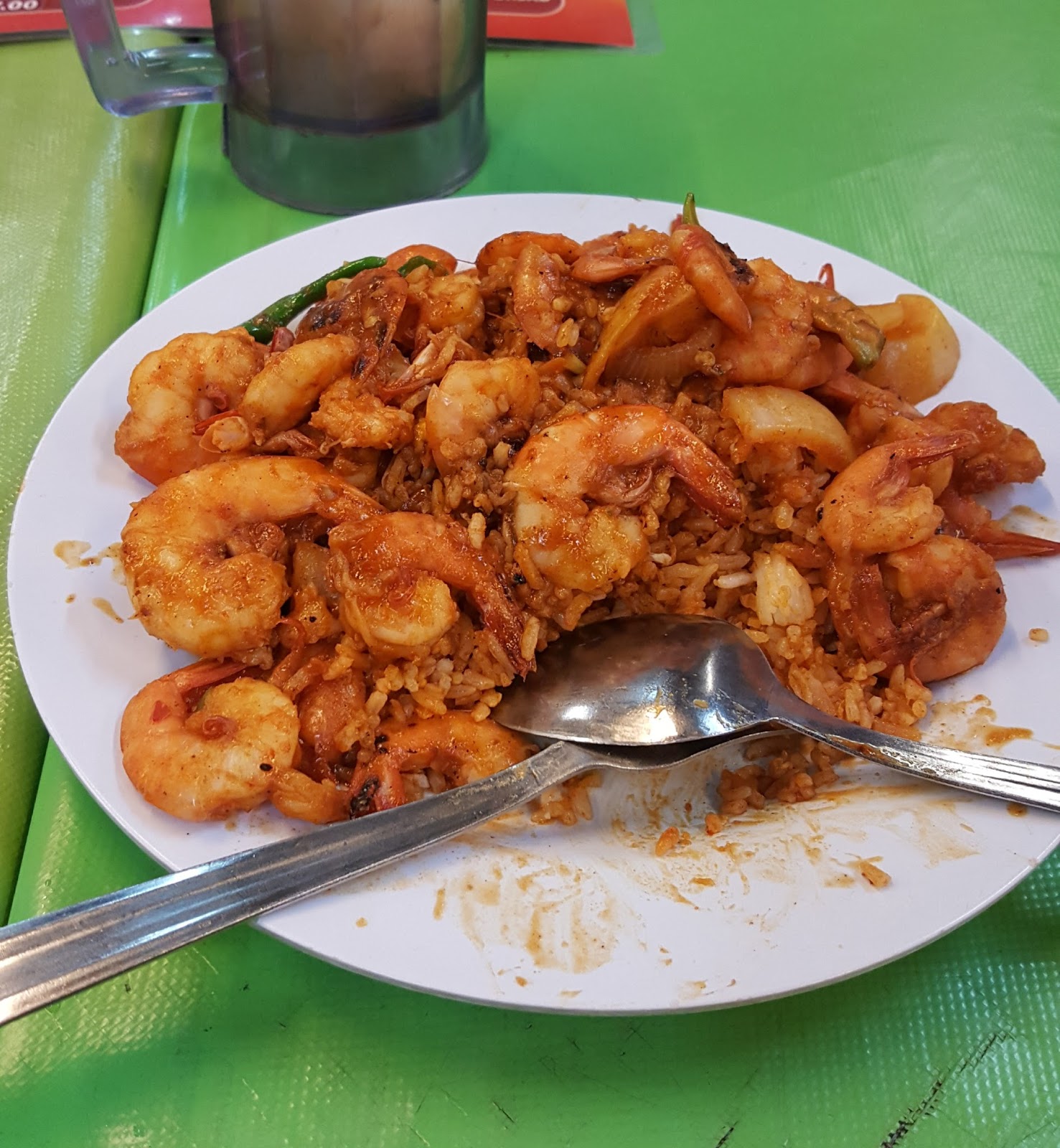 Udang banjir goreng nasi Mee Udang