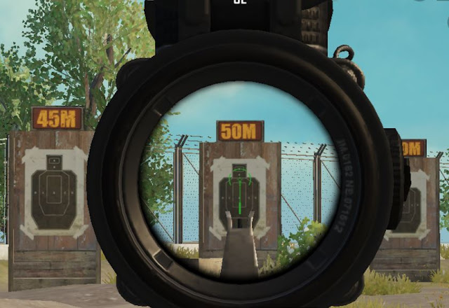 A player using 3X Scope in Training Grounds.
