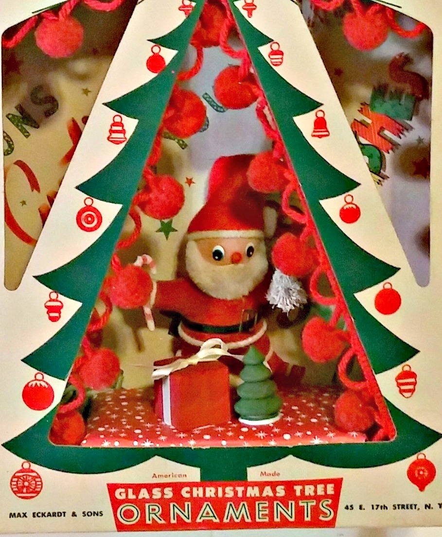Printable Retro Christmas Santa Ornament Box / Digital 5 by 7 by 1.25 Box  for Gifts, Crafts, Diorama / DIY Vintage Tree Ornament Box 