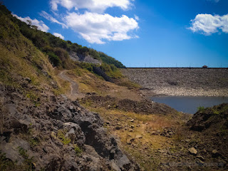 Natural Landscape Titab Ularan Dam With Hillside Dry Soil And Ground Rocks View In The Dry Season North Bali Indonesia