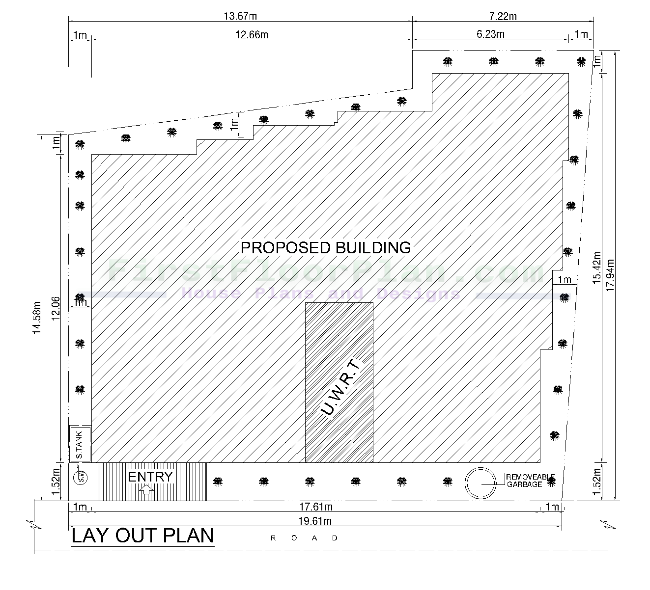 High Rise Building Designs and plans AutoCAD dwg File First Floor