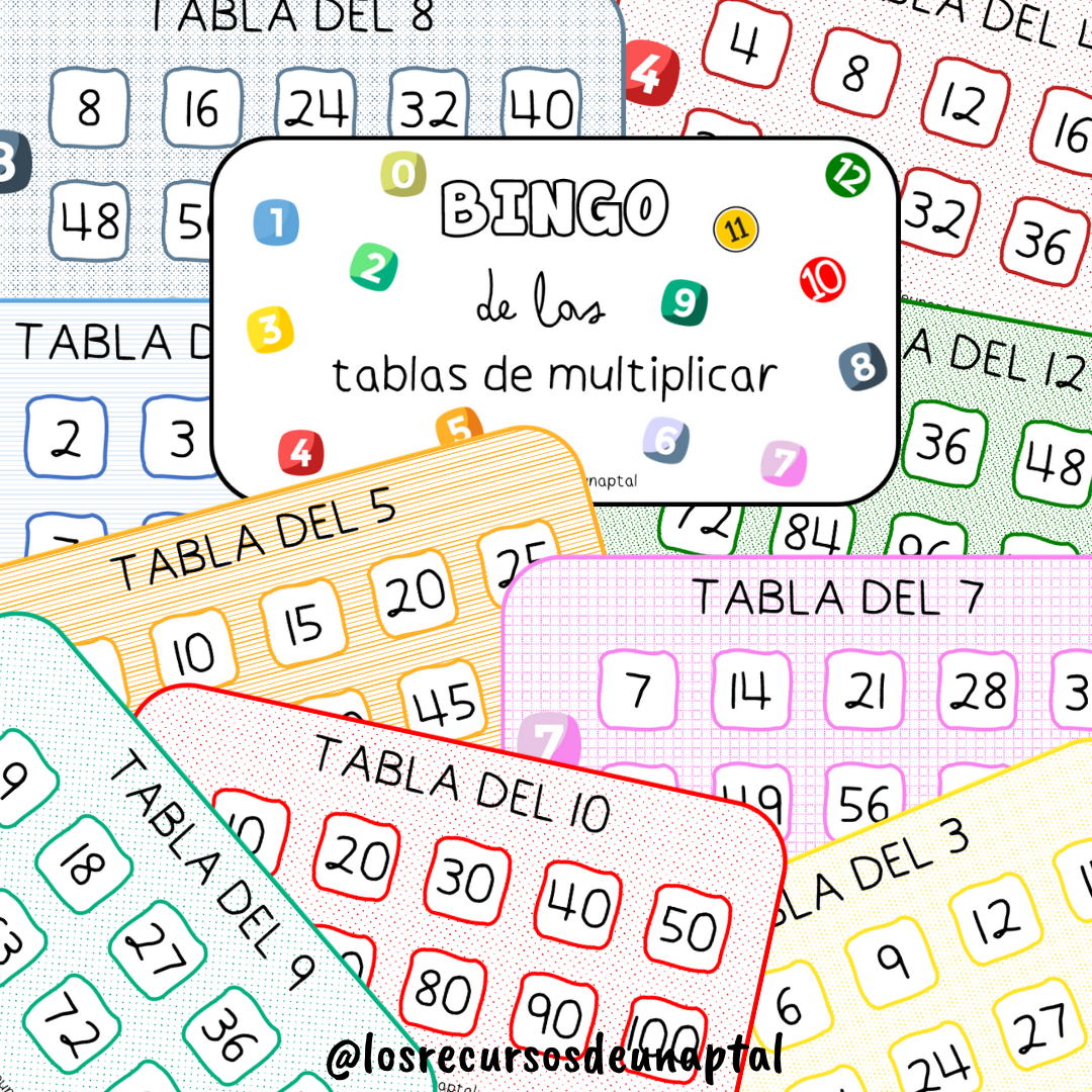 LOS RECURSOS DE UNA PTAL BINGO TABLAS DE MULTIPLICAR