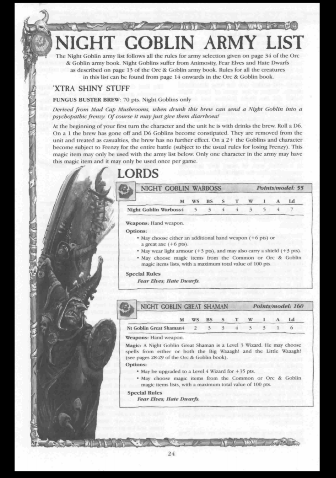 Warhammer Fantasy Battles 6th Edition Characters/Special Rules Night