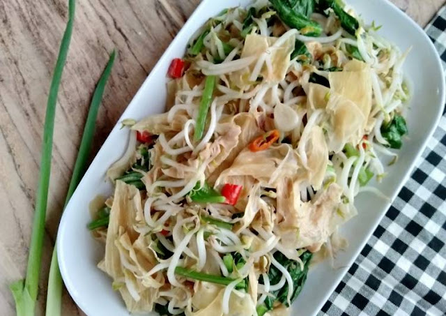 tumis toge kembang tahu tumis kembang tahu