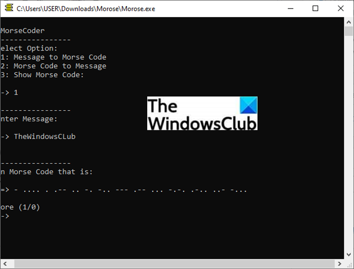 Cómo traducir el código Morse en Windows 11/10
