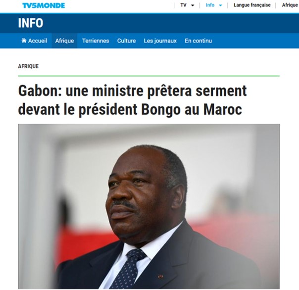 HERE IS HOW GABON’SOVEREIGNTY IS NOW EXPRIMED. VOICI