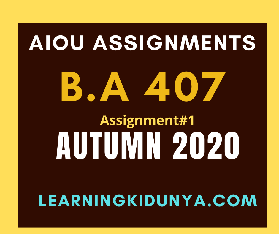 407 solved assignment