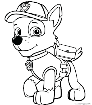 Paw Patrol Coloring Page for Kids of a Cute Cartoon Colour Drawing HD Wallpaper