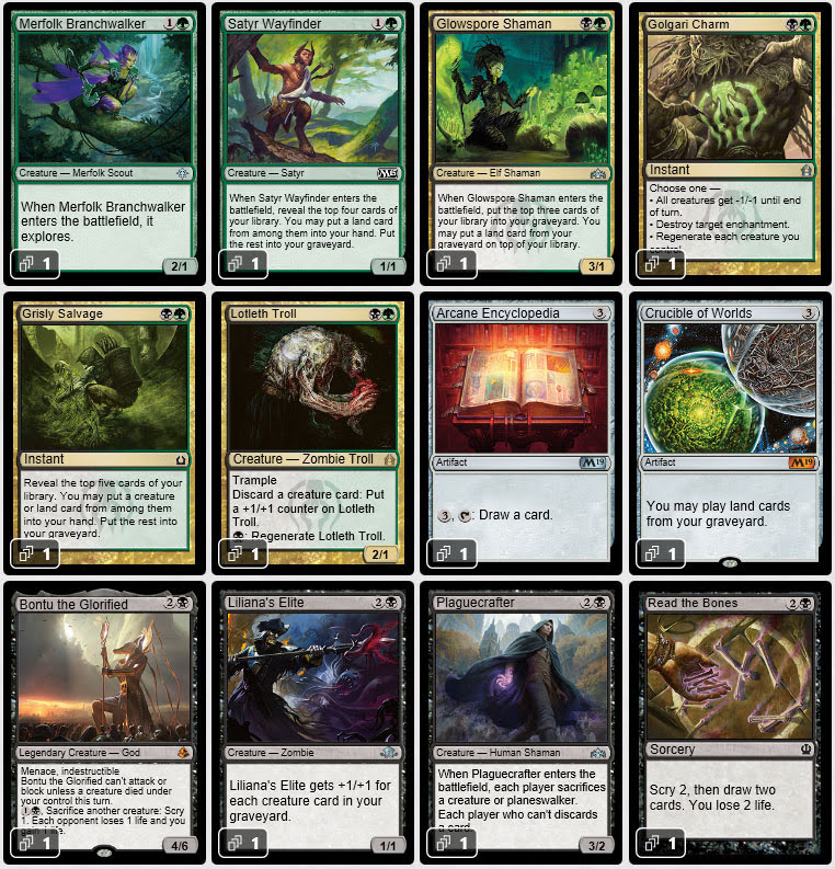 Magic the Gathering Adventures Ravnica Golgari Guild Kit expanded to Commander Jarad Part 2