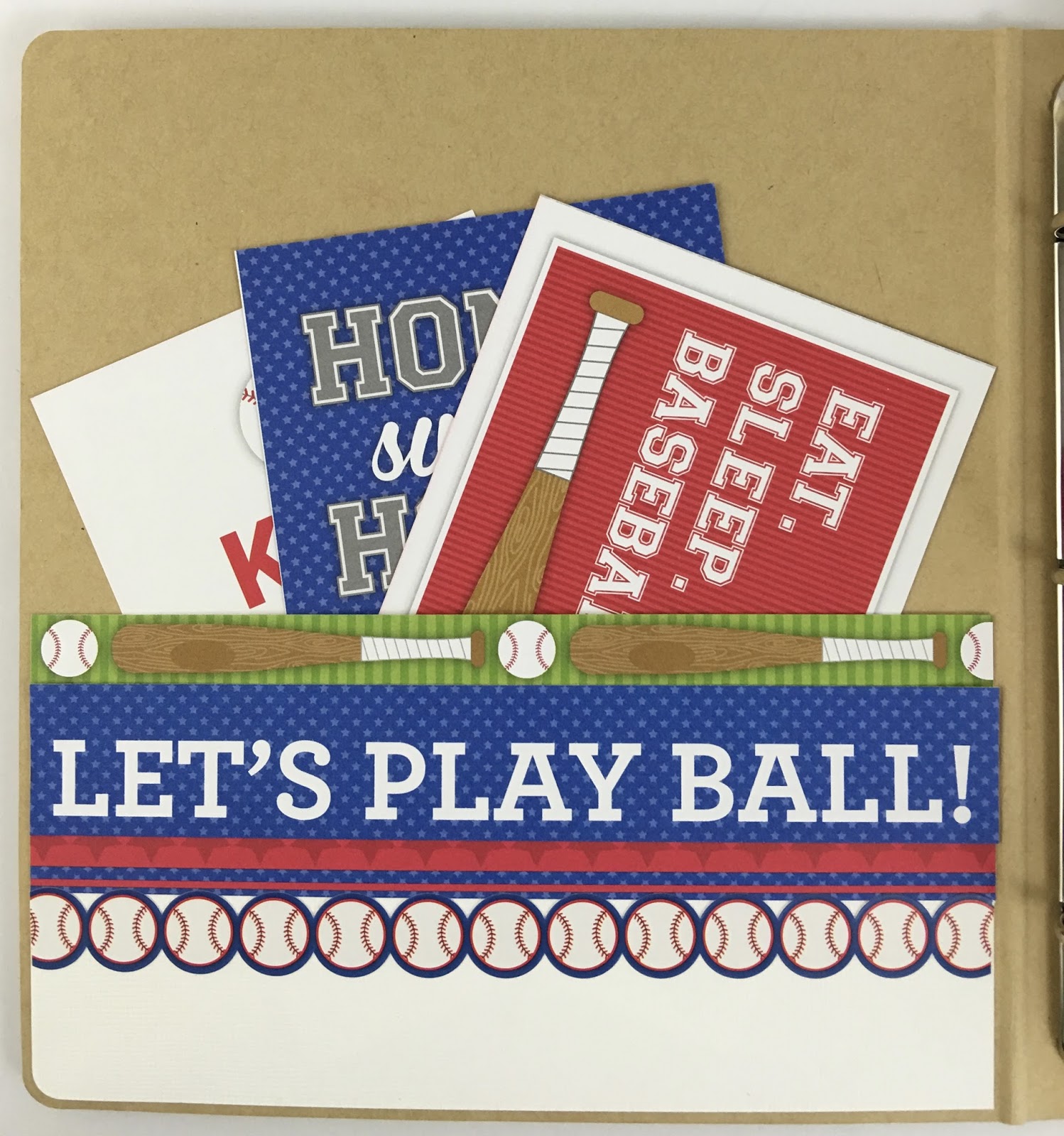 Artsy Albums Scrapbook Album and Page Layout Kits by Traci Penrod Baseball Scrapbook Album with