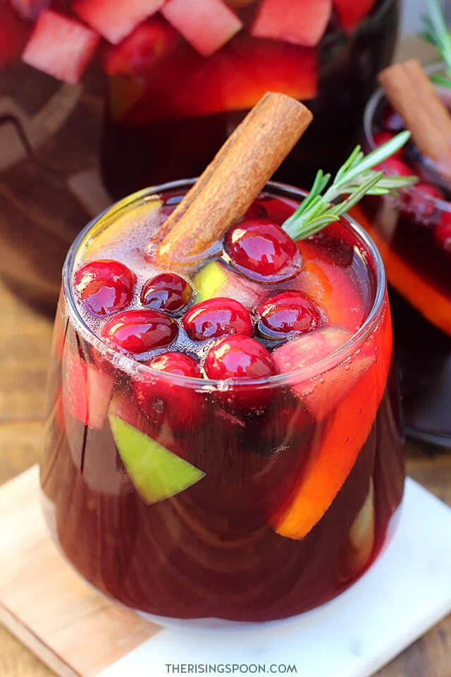 Cranberry Apple Red Wine Holiday Sangria (Easy & Festive Drink Recipe)