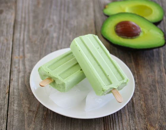 Avocado Popsicle with Lime and Coconut